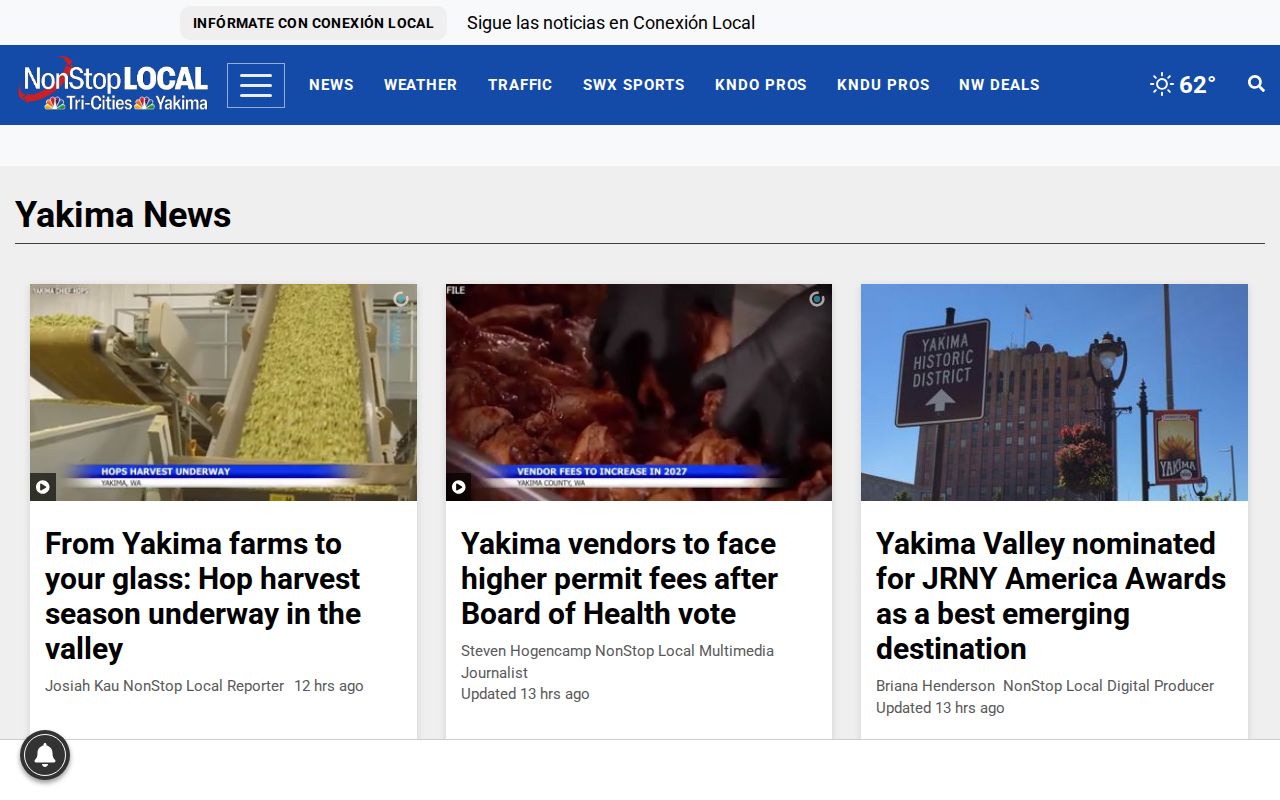 NBC Right Now Yakima local-news section