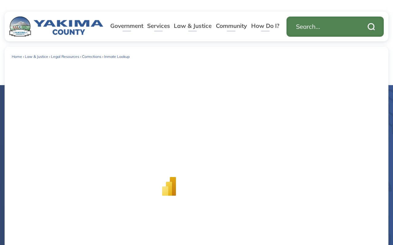 Yakima County Inmate Lookup official current-custody page