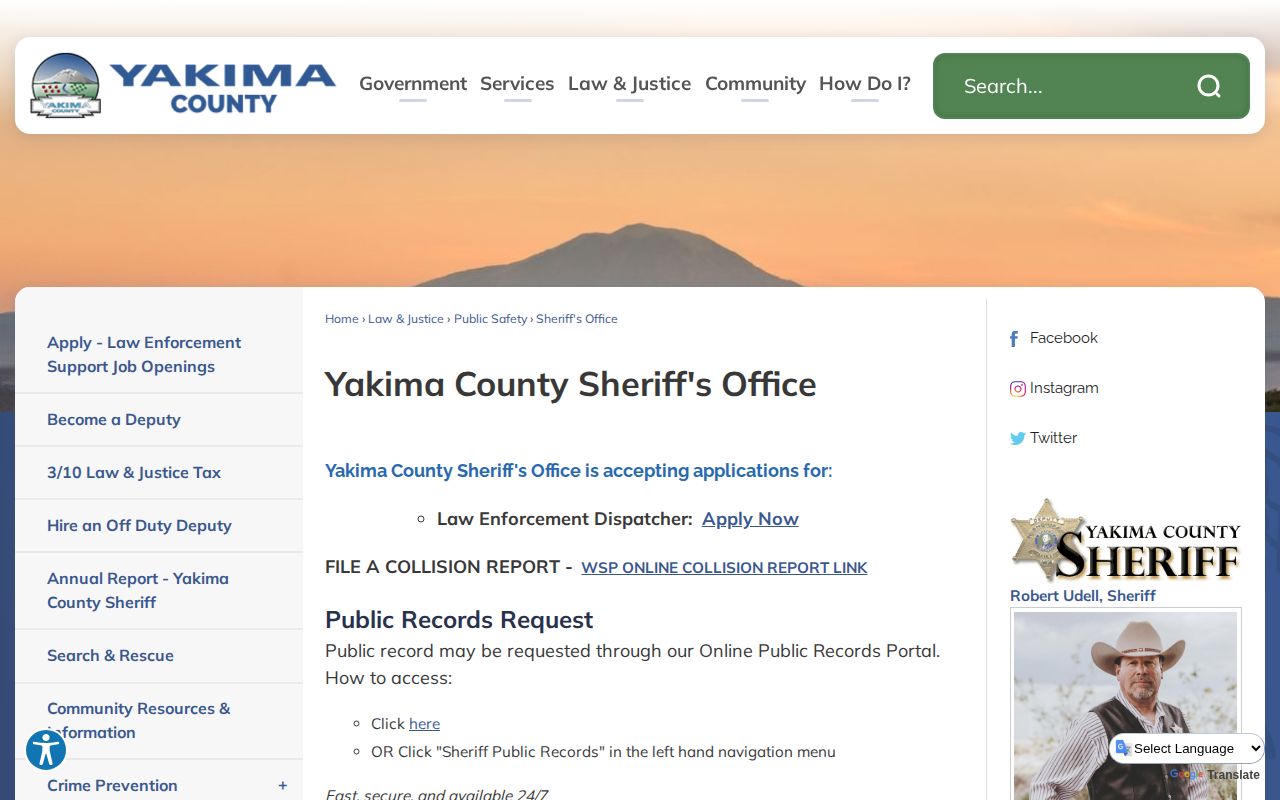Yakima County Sheriff's Office official website